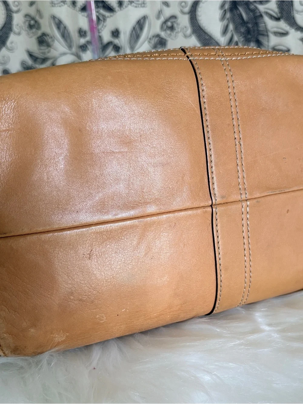 Coach Soho Natural Beige Leather Tote Bag